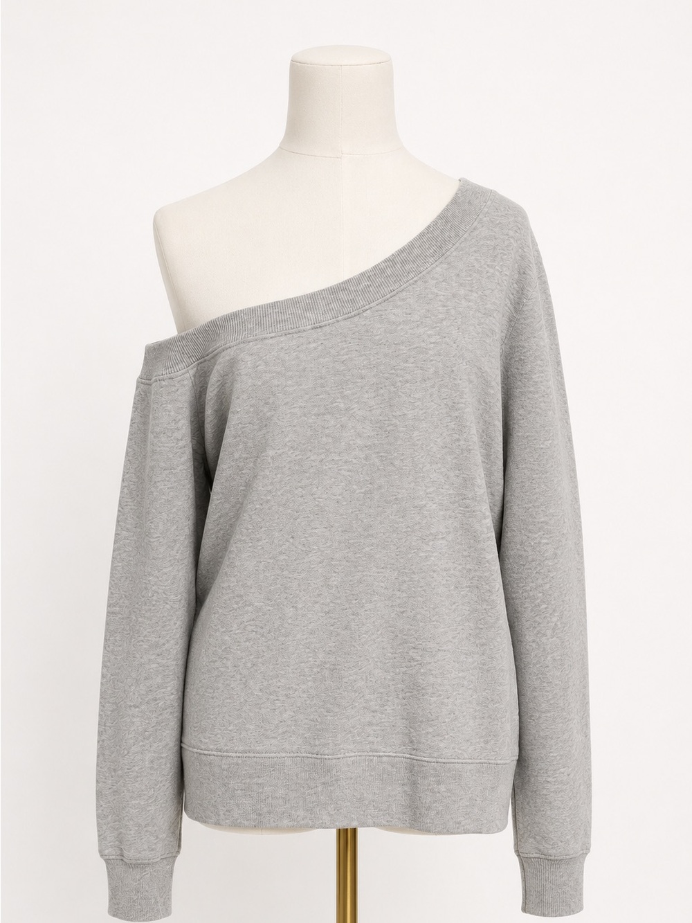 Reiss Gray off-shoulder “Poppy” sweatshirt - size small